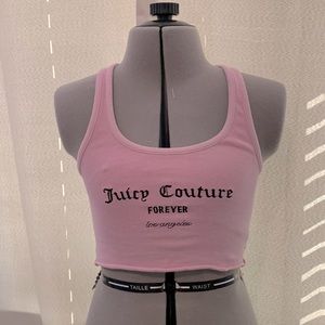 Vintage Juicy Couture cropped tank. Pink ribbed tank top.